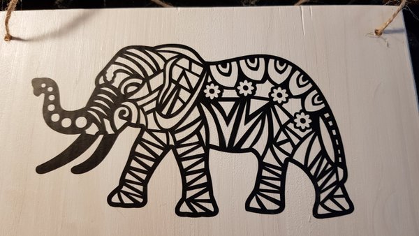 Holzschild "Elephant"